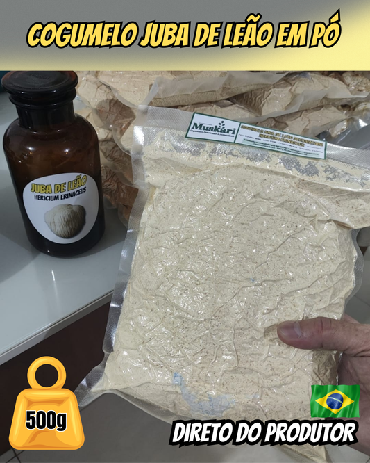 VALOR ATACADO SOB CONSULTA - Cogumelo Juba de Leão em pó - 500 g