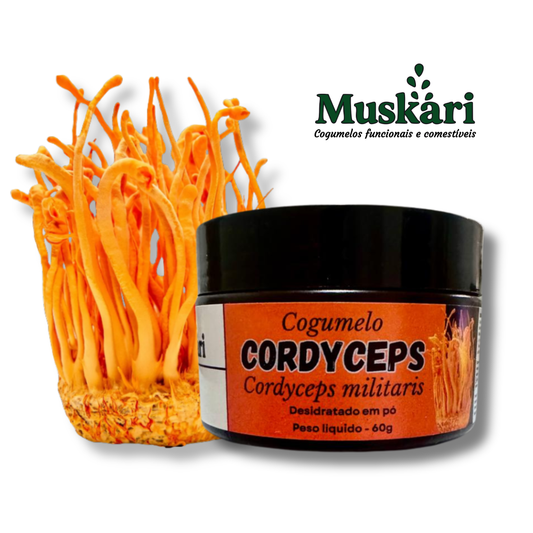 Cordyceps militaris em pó 60g - 100% cogumelo puro