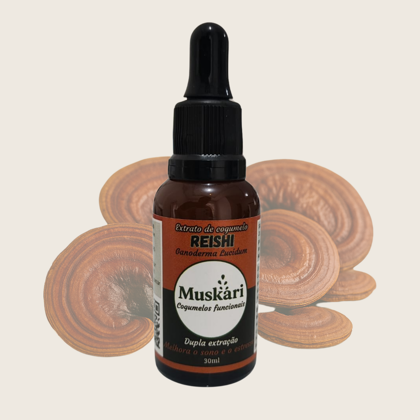 Extrato de cogumelo Reishi - Ganoderma Lucidum - 30ml