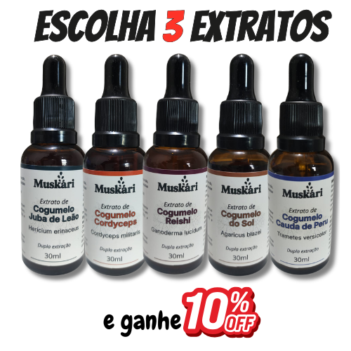 Monte seu combo com 03 (TRÊS) extratos à sua escolha com 10% off