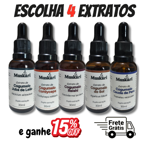 Monte seu combo com 04 (QUATRO) extratos à sua escolha com 15% off