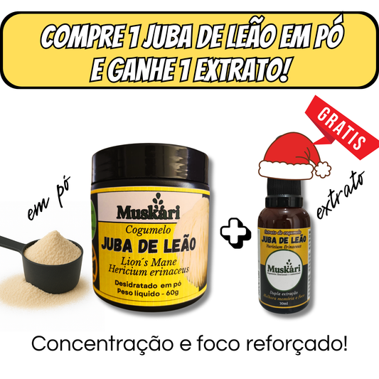 Juba de Leão em Pó + Extrato Grátis – Promoção Especial