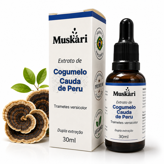 Extrato de cogumelo Cauda de Peru - Trametes Versicolor - 30ml